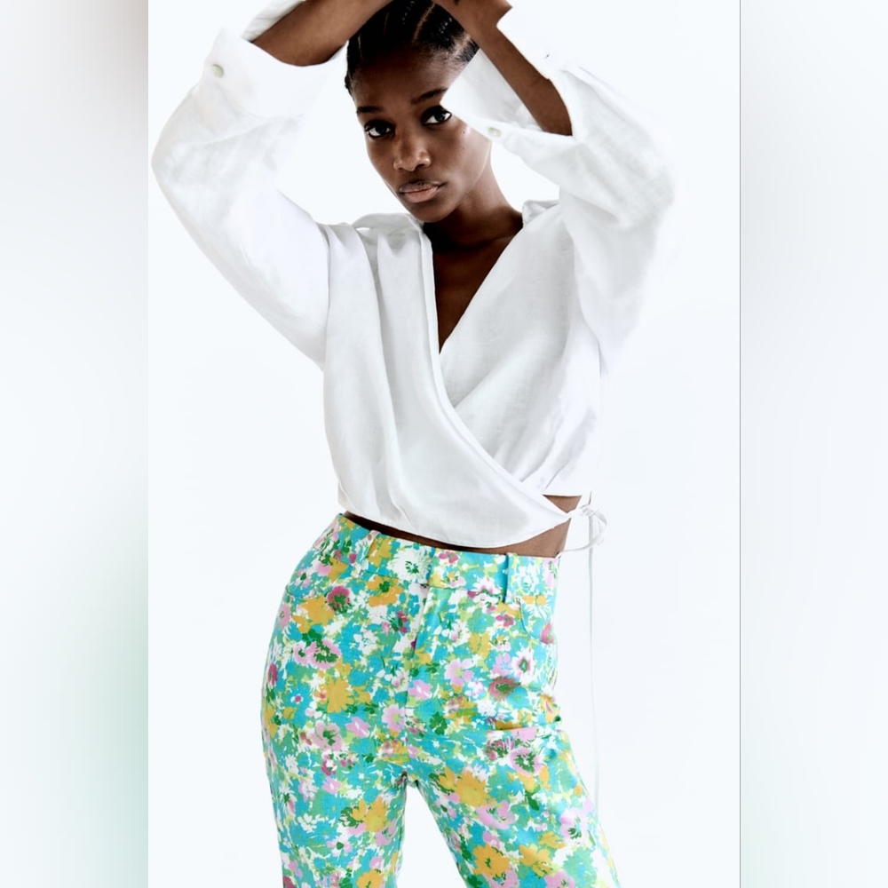 Zara Floral Pants - Picture 5 of 13